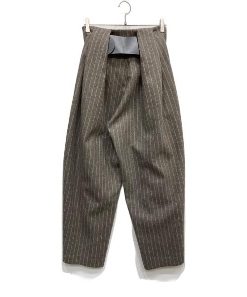 PRANK PROJECT（プランクプロジェクト）PRANK PROJECT (プランクプロジェクト) High-Waist Belt Stripe Pants グレー サイズ:36の古着・服飾アイテム