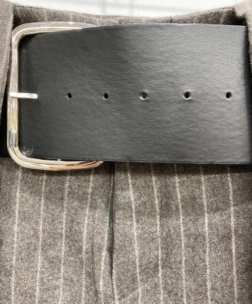 PRANK PROJECT（プランクプロジェクト）PRANK PROJECT (プランクプロジェクト) High-Waist Belt Stripe Pants グレー サイズ:36の古着・服飾アイテム