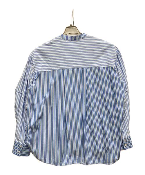 OMMO（オーエムエムオー）OMMO (オーエムエムオー) SQUARE GATHER SLEEVE SHIRT ブルー サイズ:FREEの古着・服飾アイテム