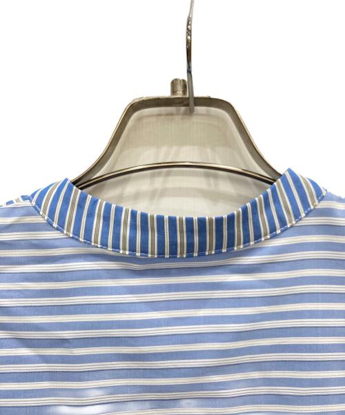 OMMO（オーエムエムオー）OMMO (オーエムエムオー) SQUARE GATHER SLEEVE SHIRT ブルー サイズ:FREEの古着・服飾アイテム