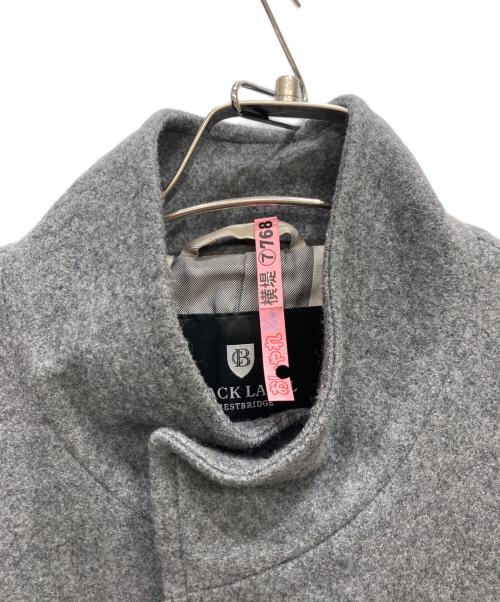 BLACK LABEL CRESTBRIDGE（ブラックレーベル クレストブリッジ）BLACK LABEL CRESTBRIDGE (ブラックレーベル クレストブリッジ) スタンドカラーウールコート グレー サイズ:Lの古着・服飾アイテム