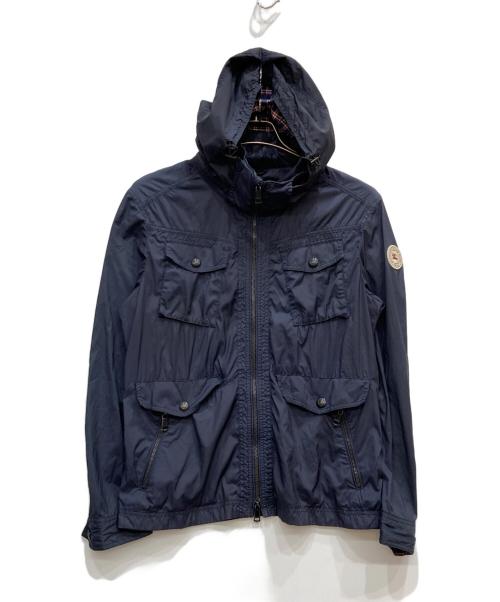 BURBERRY BLACK LABEL（バーバリーブラックレーベル）BURBERRY BLACK LABEL (バーバリーブラックレーベル) ナイロンフーデッドジャケット ネイビー サイズ:Lの古着・服飾アイテム