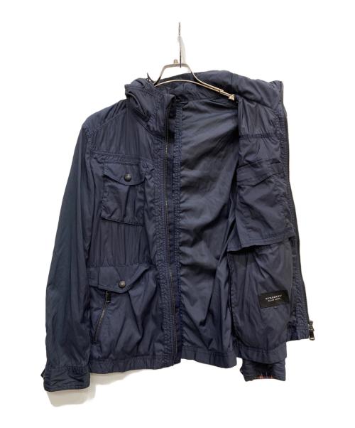BURBERRY BLACK LABEL（バーバリーブラックレーベル）BURBERRY BLACK LABEL (バーバリーブラックレーベル) ナイロンフーデッドジャケット ネイビー サイズ:Lの古着・服飾アイテム