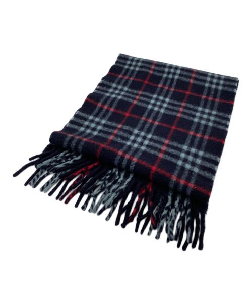 Burberry's（バーバリーズ）Burberry's (バーバリーズ) ノヴァチェックカシミヤマフラー ブラックの古着・服飾アイテム