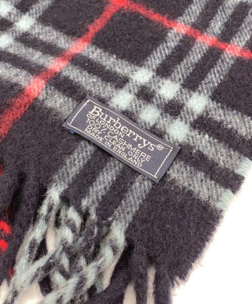 Burberry's（バーバリーズ）Burberry's (バーバリーズ) ノヴァチェックカシミヤマフラー ブラックの古着・服飾アイテム