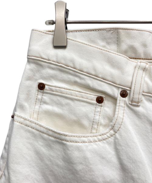POLO RALPH LAUREN（ポロ・ラルフローレン）POLO RALPH LAUREN (ポロ・ラルフローレン) ワイドデニムパンツ ホワイト サイズ:SIZE26 未使用品の古着・服飾アイテム