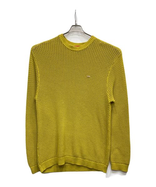 SUPREME（シュプリーム）Supreme (シュプリーム) Open Knit Small Box Sweater イエロー サイズ:Lの古着・服飾アイテム