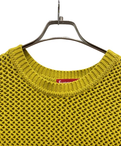 SUPREME（シュプリーム）Supreme (シュプリーム) Open Knit Small Box Sweater イエロー サイズ:Lの古着・服飾アイテム