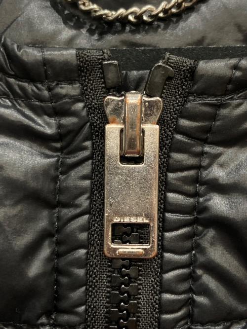 DIESEL（ディーゼル）DIESEL (ディーゼル) フリルダウンジャケット ブラック サイズ:Mの古着・服飾アイテム