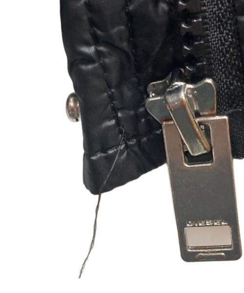 DIESEL（ディーゼル）DIESEL (ディーゼル) フリルダウンジャケット ブラック サイズ:Mの古着・服飾アイテム