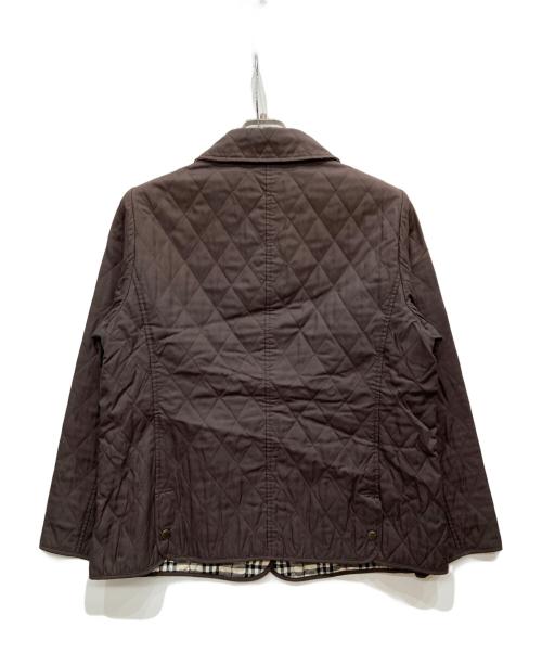 BURBERRY LONDON（バーバリーロンドン）BURBERRY LONDON (バーバリーロンドン) ノバチェックキルティングジャケット ブラウン サイズ:13号の古着・服飾アイテム