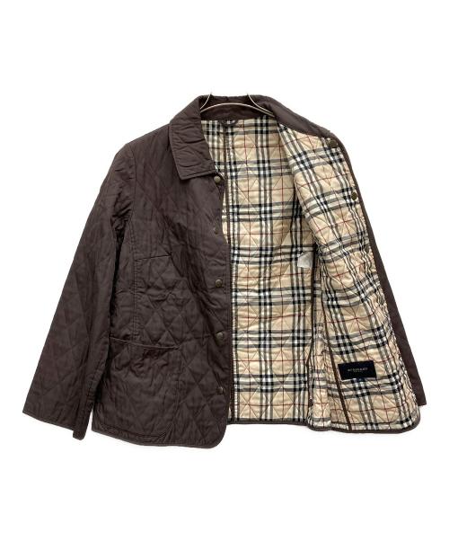 BURBERRY LONDON（バーバリーロンドン）BURBERRY LONDON (バーバリーロンドン) ノバチェックキルティングジャケット ブラウン サイズ:13号の古着・服飾アイテム
