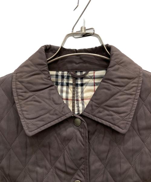 BURBERRY LONDON（バーバリーロンドン）BURBERRY LONDON (バーバリーロンドン) ノバチェックキルティングジャケット ブラウン サイズ:13号の古着・服飾アイテム