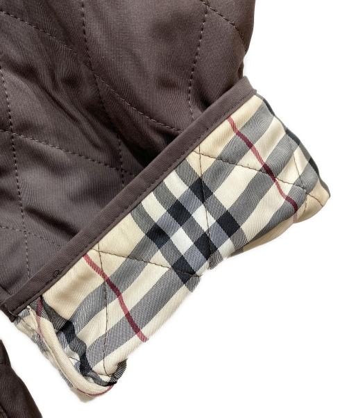 BURBERRY LONDON（バーバリーロンドン）BURBERRY LONDON (バーバリーロンドン) ノバチェックキルティングジャケット ブラウン サイズ:13号の古着・服飾アイテム