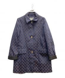 Salvatore Ferragamo（サルヴァトーレ フェラガモ）の古着「ステンカラーコート」｜ネイビー
