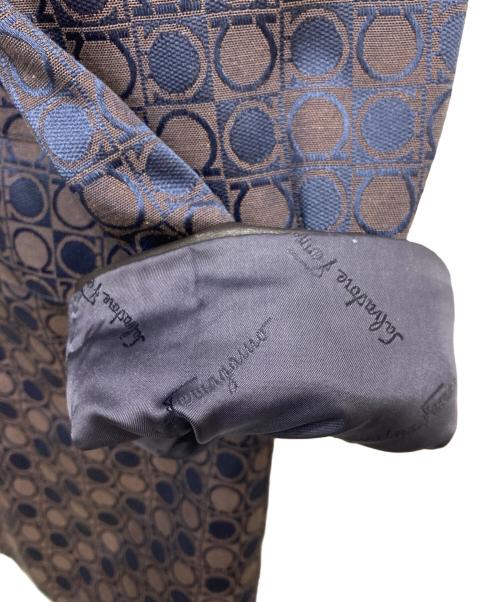 Salvatore Ferragamo（サルヴァトーレ フェラガモ）Salvatore Ferragamo (サルヴァトーレ フェラガモ) ステンカラーコート ネイビー サイズ:Mの古着・服飾アイテム