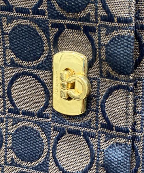 Salvatore Ferragamo（サルヴァトーレ フェラガモ）Salvatore Ferragamo (サルヴァトーレ フェラガモ) ステンカラーコート ネイビー サイズ:Mの古着・服飾アイテム