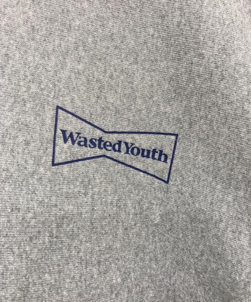 WASTED YOUTH（ウェイステッドユース）Wasted Youth (ウェイステッドユース) ロゴパーカー グレー サイズ:XXLの古着・服飾アイテム