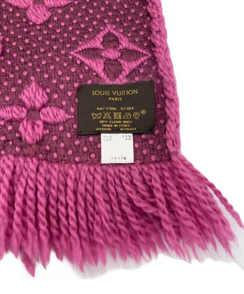LOUIS VUITTON（ルイ ヴィトン）LOUIS VUITTON (ルイ ヴィトン) ウールシルク混モノグラムマフラー ピンクの古着・服飾アイテム