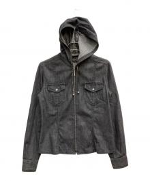 FENDI JEANS（フェンディ ジーンズ）の古着「デニムジップパーカー」｜ブラック