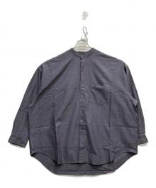 Graphpaper（グラフペーパー）の古着「Oxford L/S Oversized Band Collar Shirt」｜グレー