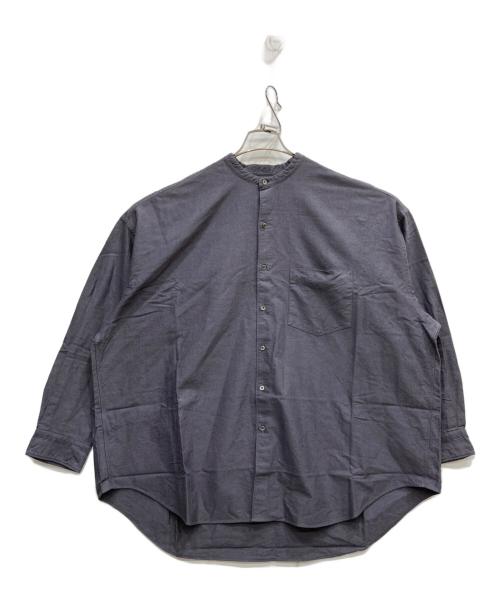 Graphpaper（グラフペーパー）Graphpaper (グラフペーパー) Oxford L/S Oversized Band Collar Shirt グレー サイズ:Sの古着・服飾アイテム