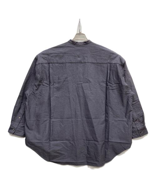 Graphpaper（グラフペーパー）Graphpaper (グラフペーパー) Oxford L/S Oversized Band Collar Shirt グレー サイズ:Sの古着・服飾アイテム