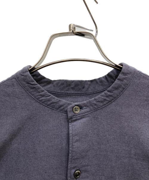 Graphpaper（グラフペーパー）Graphpaper (グラフペーパー) Oxford L/S Oversized Band Collar Shirt グレー サイズ:Sの古着・服飾アイテム