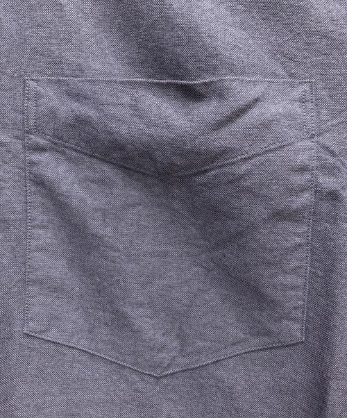 Graphpaper（グラフペーパー）Graphpaper (グラフペーパー) Oxford L/S Oversized Band Collar Shirt グレー サイズ:Sの古着・服飾アイテム
