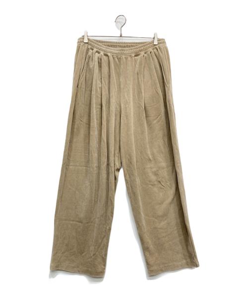 Graphpaper（グラフペーパー）Graphpaper (グラフペーパー) Compact Velour Easy Pants ベージュ サイズ:SIZE1の古着・服飾アイテム