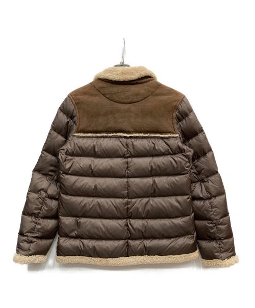 EMMETI（エンメティ）EMMETI (エンメティ) ムートン切替ダウンジャケット ブラウン サイズ:48の古着・服飾アイテム