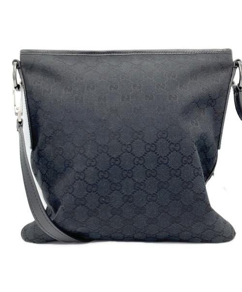 GUCCI（グッチ）GUCCI (グッチ) GGキャンバス ショルダーバッグ ブラックの古着・服飾アイテム