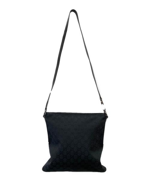 GUCCI（グッチ）GUCCI (グッチ) GGキャンバス ショルダーバッグ ブラックの古着・服飾アイテム