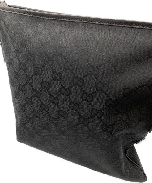 GUCCI（グッチ）GUCCI (グッチ) GGキャンバス ショルダーバッグ ブラックの古着・服飾アイテム
