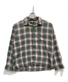 stussy（ステューシー）の古着「Mark Plaid Shirt」｜グリーン×ピンク