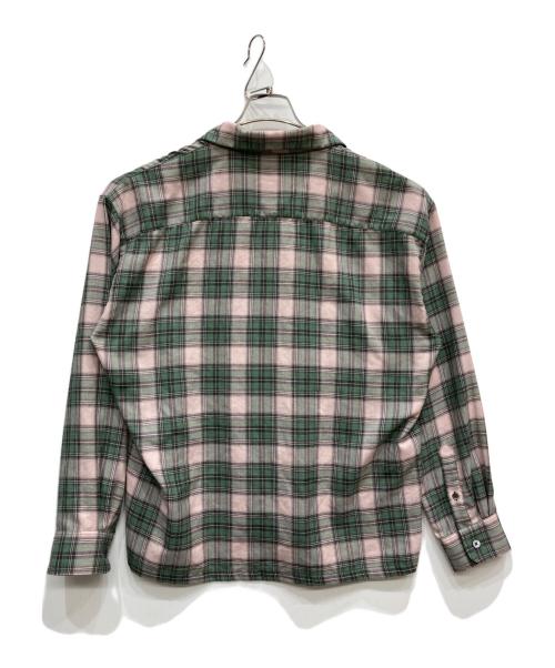 stussy（ステューシー）stussy (ステューシー) Mark Plaid Shirt グリーン×ピンク サイズ:Ⅿの古着・服飾アイテム