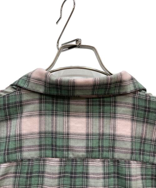 stussy（ステューシー）stussy (ステューシー) Mark Plaid Shirt グリーン×ピンク サイズ:Ⅿの古着・服飾アイテム