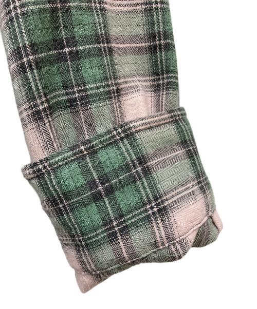 stussy（ステューシー）stussy (ステューシー) Mark Plaid Shirt グリーン×ピンク サイズ:Ⅿの古着・服飾アイテム