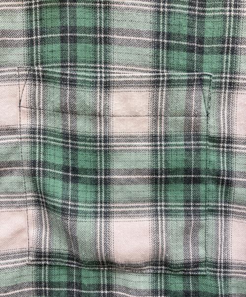 stussy（ステューシー）stussy (ステューシー) Mark Plaid Shirt グリーン×ピンク サイズ:Ⅿの古着・服飾アイテム