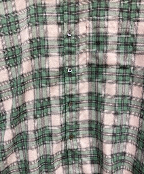 stussy（ステューシー）stussy (ステューシー) Mark Plaid Shirt グリーン×ピンク サイズ:Ⅿの古着・服飾アイテム