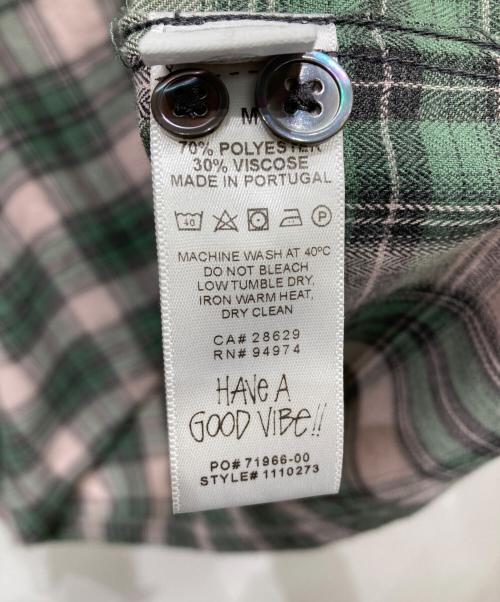 stussy（ステューシー）stussy (ステューシー) Mark Plaid Shirt グリーン×ピンク サイズ:Ⅿの古着・服飾アイテム
