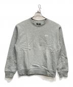 stussyステューシー）の古着「Stock Logo Crew Sweatshirt」｜グレー