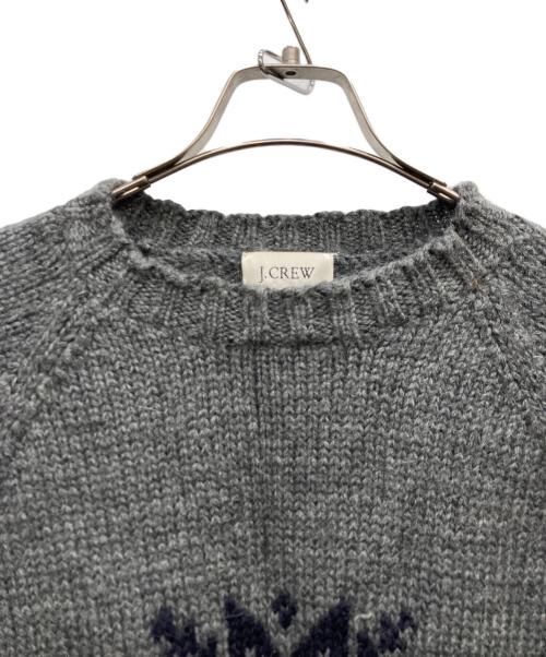 J.CREW（ジェイクルー）J.CREW (ジェイクルー) ウールニット グレー サイズ:Lの古着・服飾アイテム