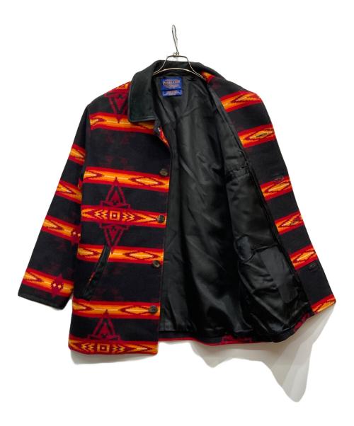 PENDLETON（ペンドルトン）PENDLETON (ペンドルトン) ネイティブ柄コート ブラック サイズ:Lの古着・服飾アイテム