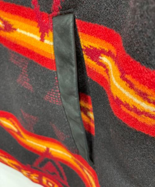 PENDLETON（ペンドルトン）PENDLETON (ペンドルトン) ネイティブ柄コート ブラック サイズ:Lの古着・服飾アイテム