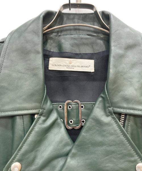 GOLDEN GOOSE（ゴールデングース）GOLDEN GOOSE (ゴールデングース) ライダースジャケット グリーン サイズ:Ⅿの古着・服飾アイテム