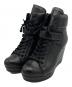 PRADA（プラダ）の古着「Nappa Aviator Black Wedge Boots」｜ブラック