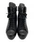 PRADA (プラダ) Nappa Aviator Black Wedge Boots ブラック サイズ:24.5cm：20000円