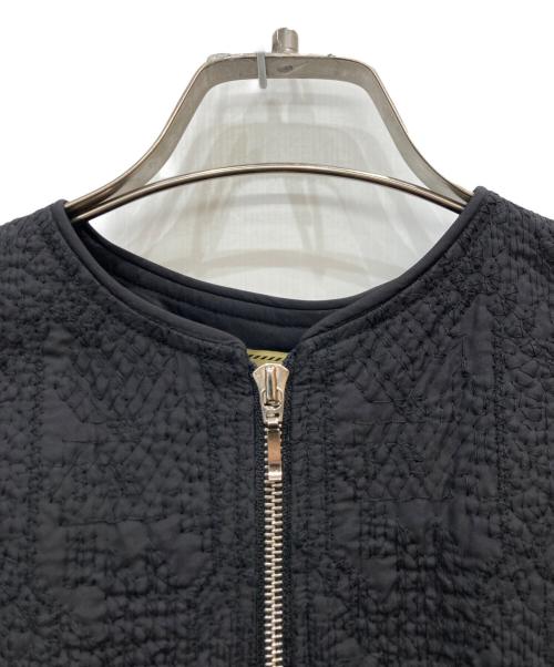 UNITED ARROWS TOKYO（ユナイテッドアローズトウキョウ）UNITED ARROWS TOKYO (ユナイテッドアローズトウキョウ) エンブロイダリー キルト ボリューム ブルゾン ブラック サイズ:Mの古着・服飾アイテム
