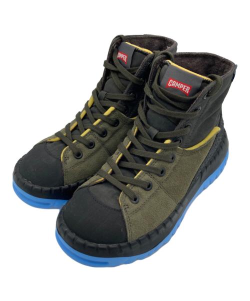CAMPER（カンペール）CAMPER (カンペール) ハイカットスニーカー カーキ サイズ:23.5cmの古着・服飾アイテム